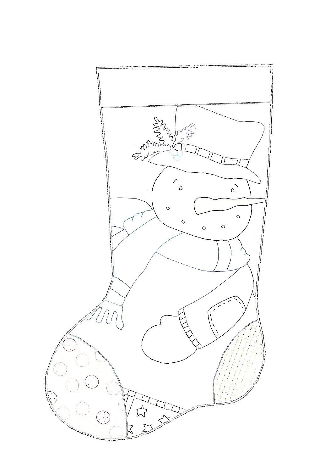 Christmas Stocking Coloring Page Printable Christmas Stocking Coloring Page Printable