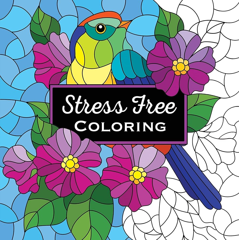 Stress Free Coloring Each Coloring Page Is Paired With A Calming Quotation Or Saying To Reflect On As You Color Keepsake Coloring Books 