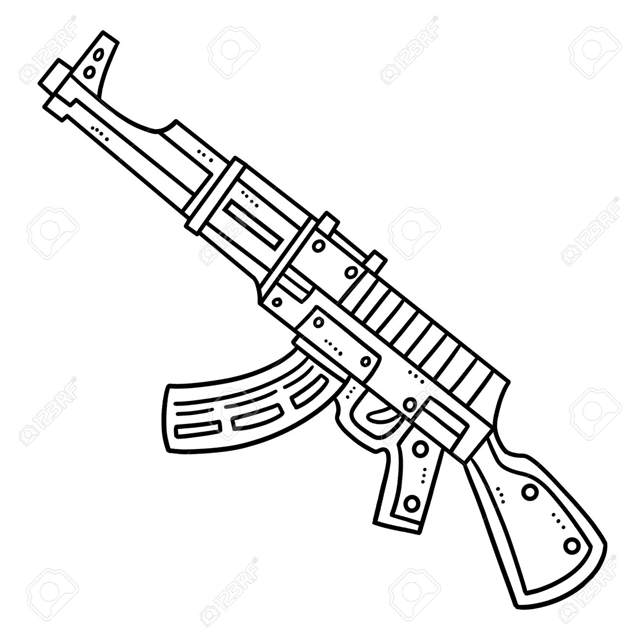 Free Gun Coloring Pages