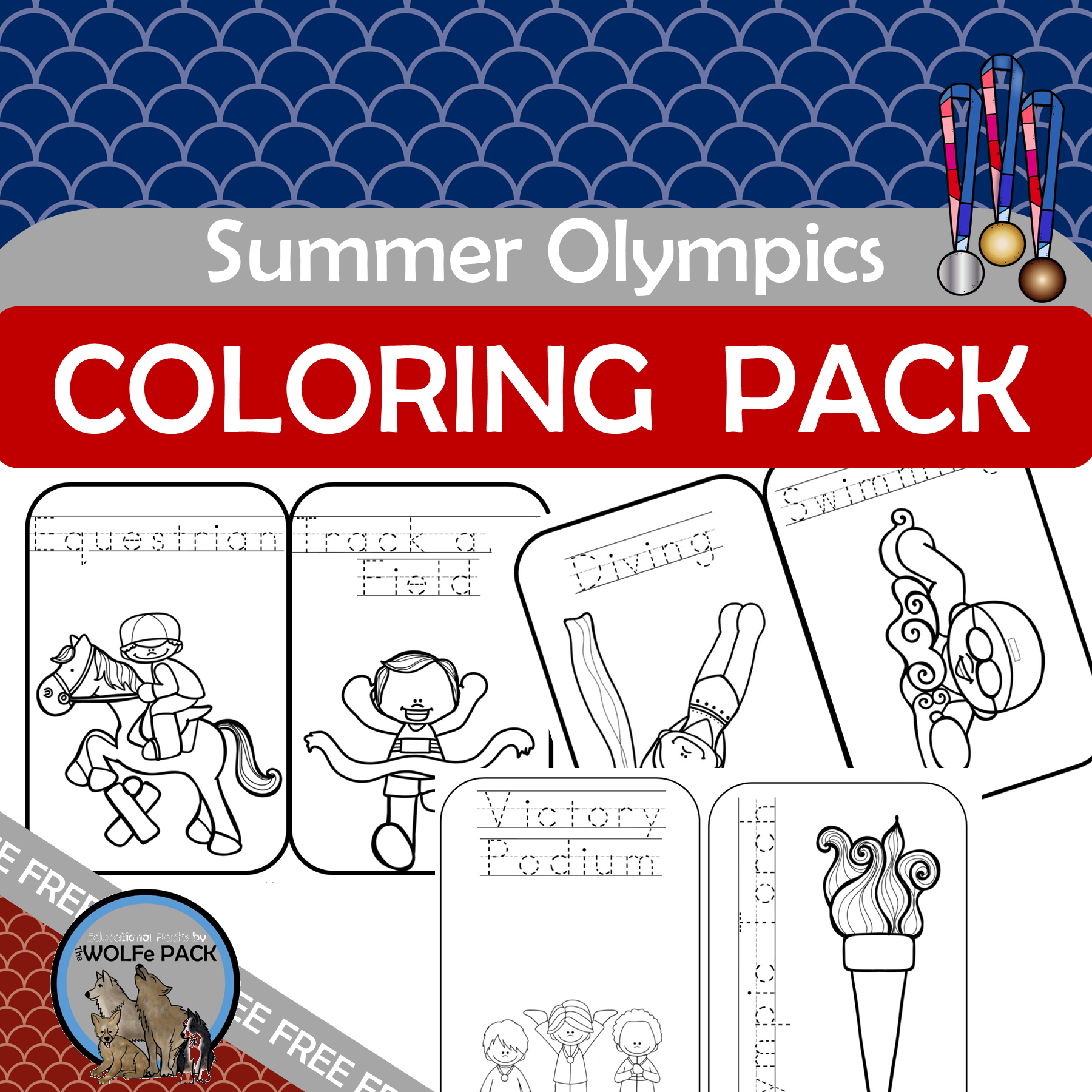 Free Printable Summer Olympic Coloring Pages