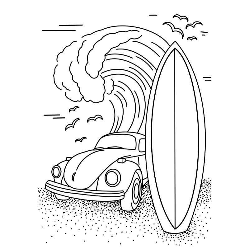 Surfbug Free Colouring Page Lorelsberg Surfbug Free Colouring Page Lorelsberg