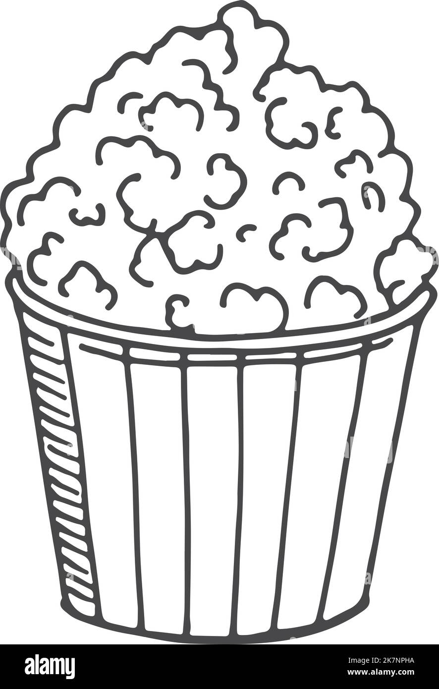 Printable Popcorn Bucket Coloring Page Printable Popcorn Bucket Coloring Page