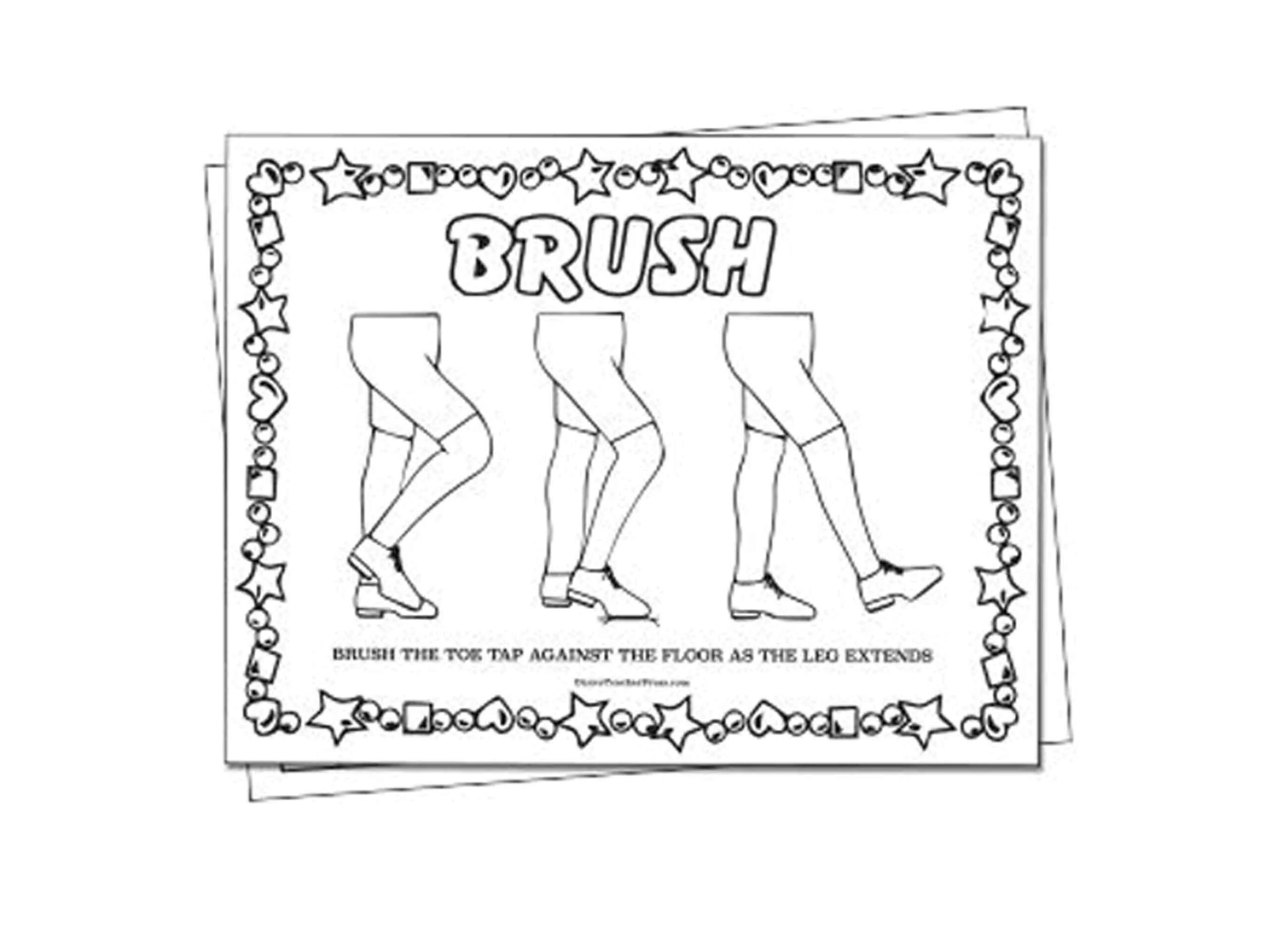 Tap Dance Coloring Sheets Etsy