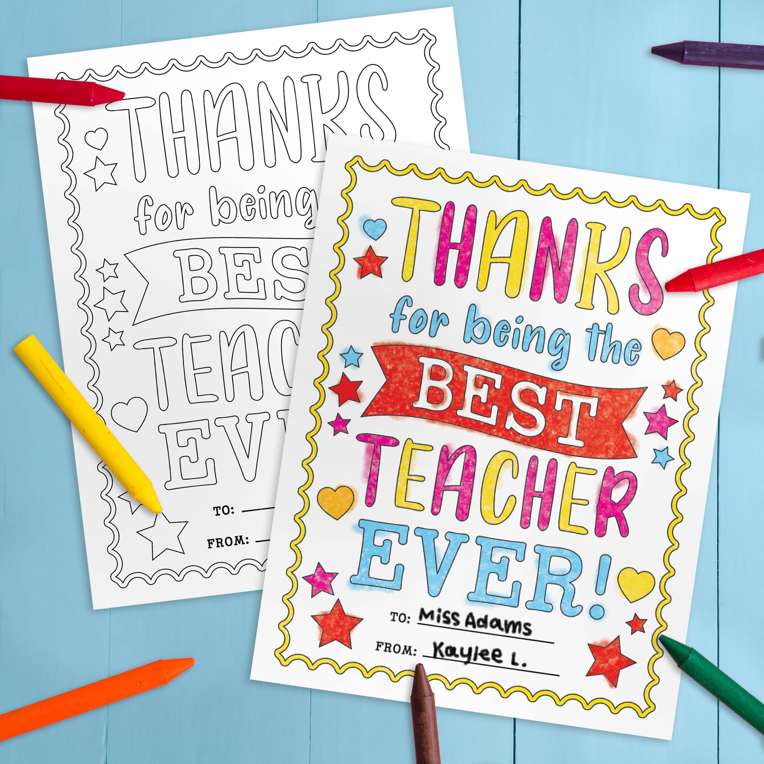 Teacher Appreciation Coloring Page Free Printable Download