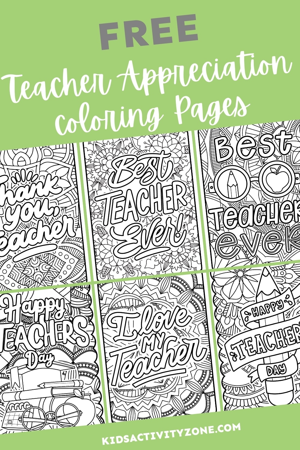 Teacher Appreciation Coloring Pages Kids Activity Zone