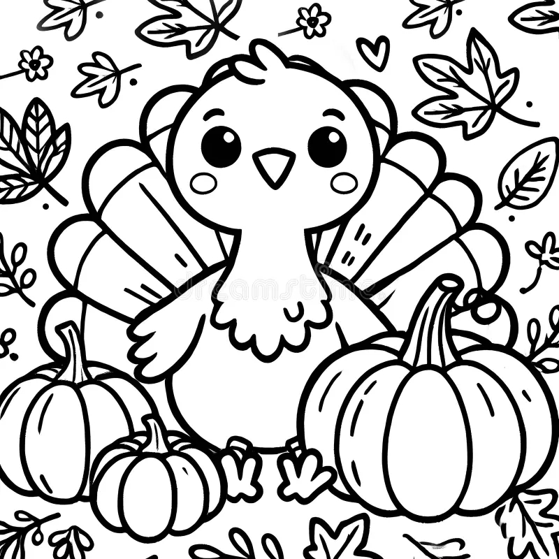 Cute Thanksgiving Coloring Pages Printable