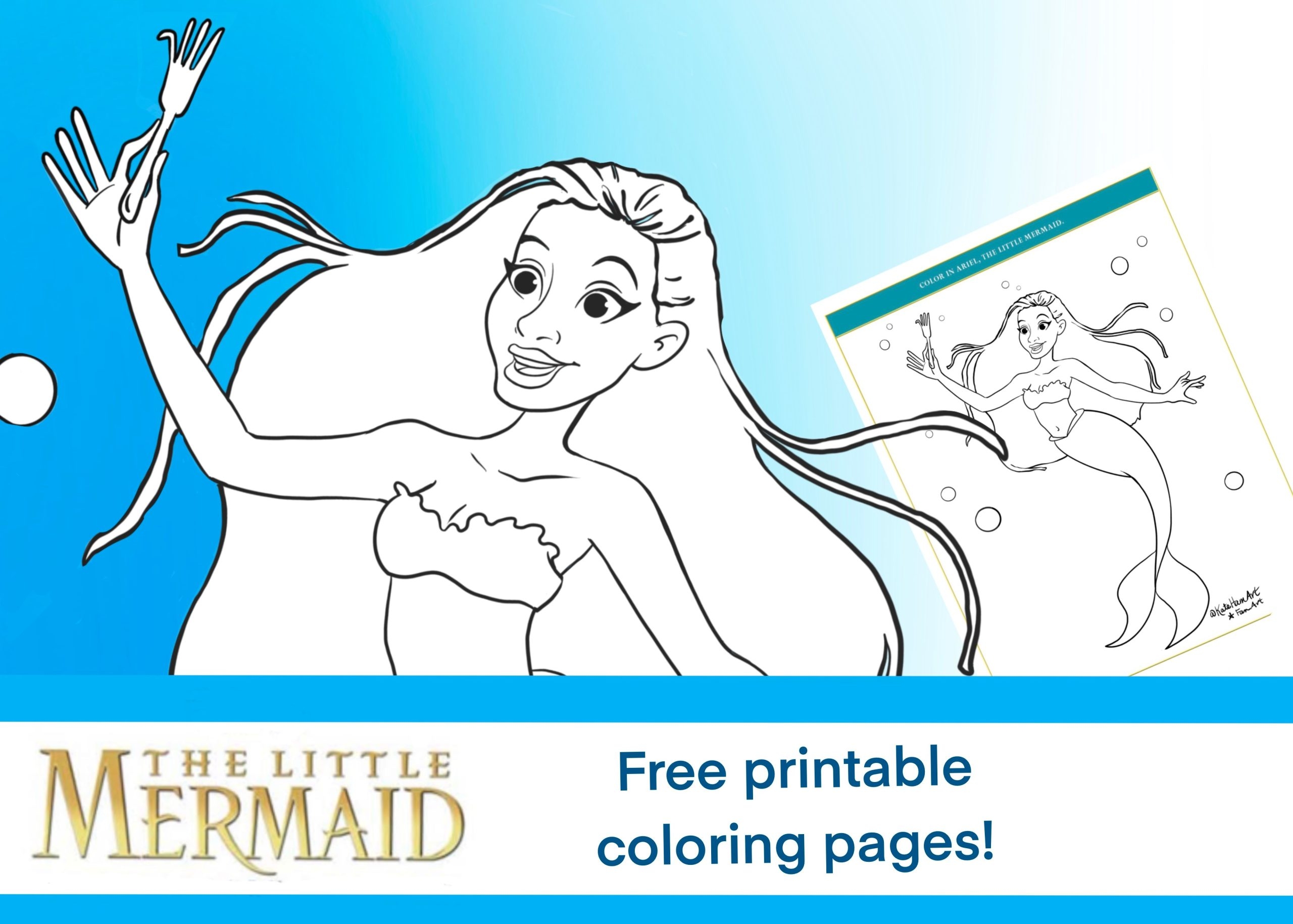 Mermaid Free Coloring Page