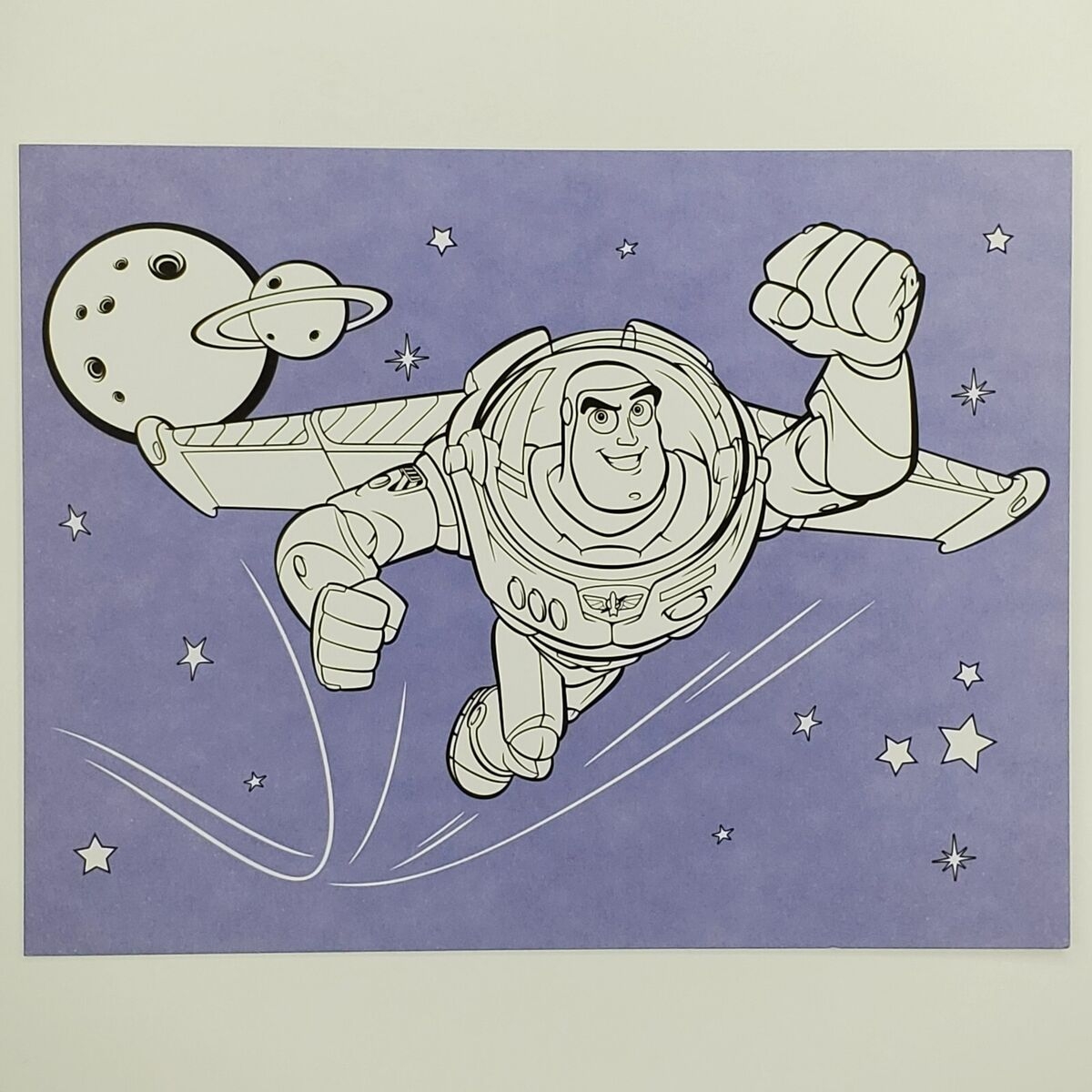 Toy Story Coloring Book Postcard Buzz Lightyear Disney Pixar 4 875x6 75 EBay