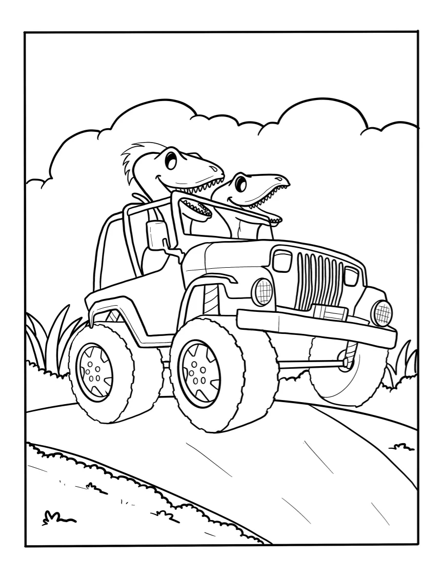 Trucks Coloring Pages Printable Dinosaur Pictures To Color