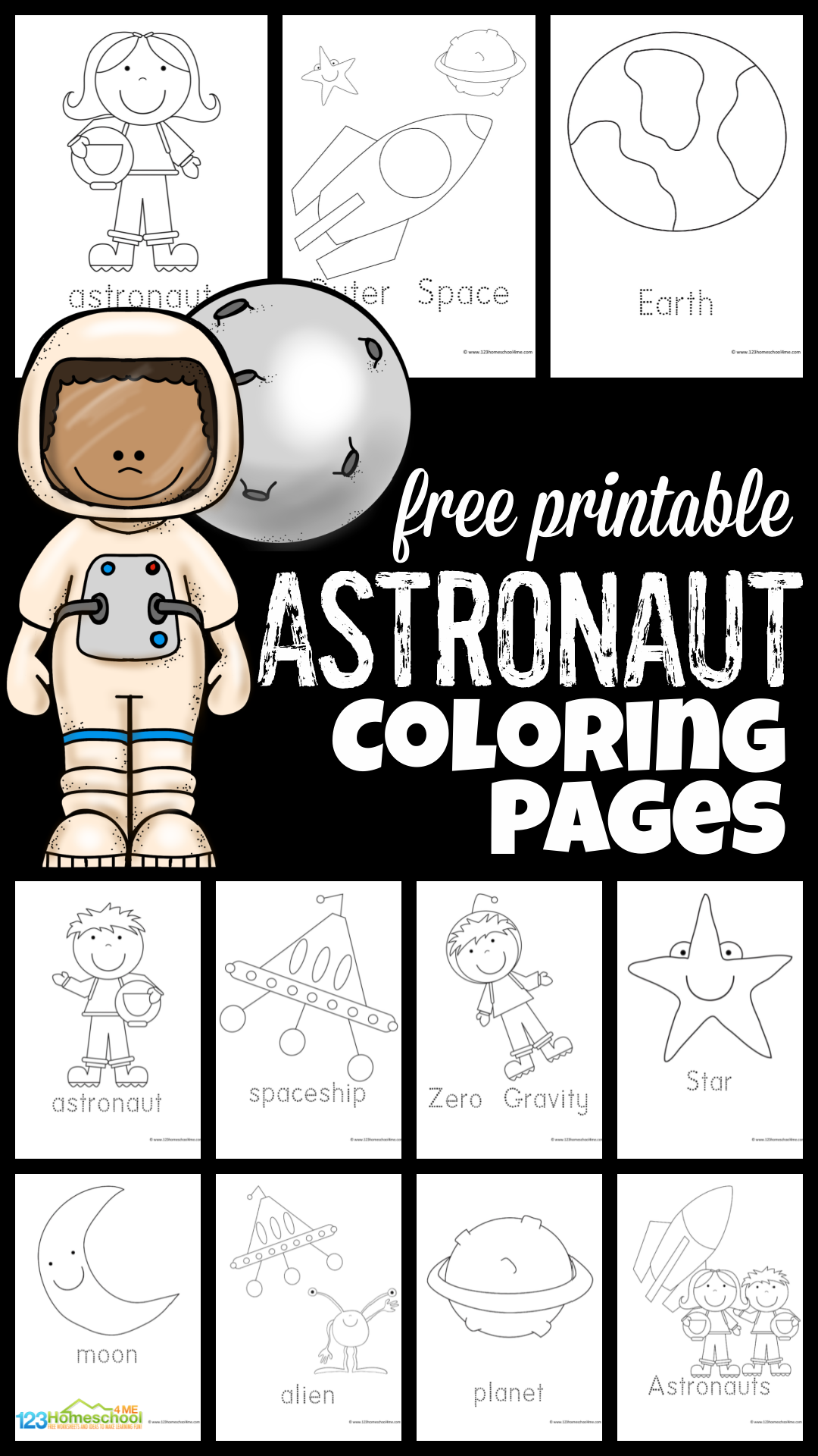 u200d FREE Astronaut Coloring Pages u200d FREE Astronaut Coloring Pages