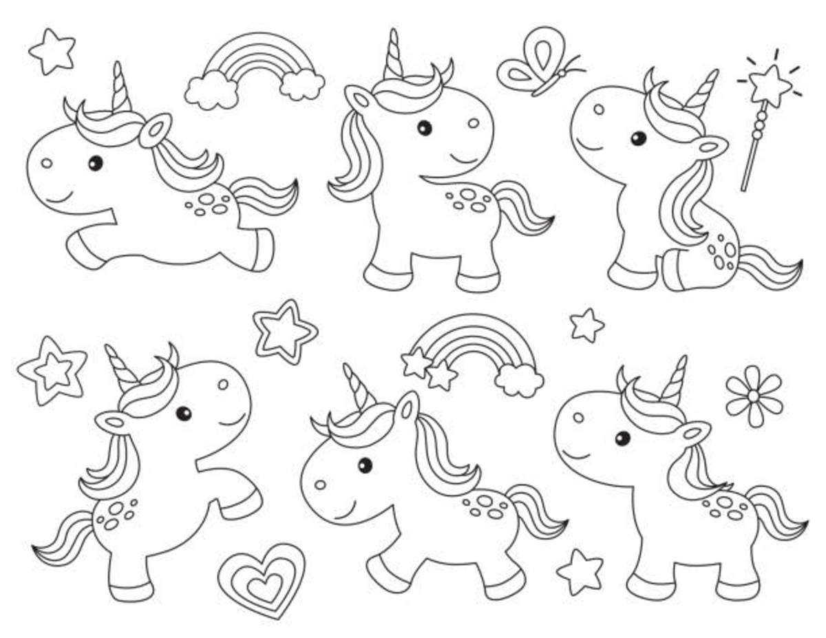 Baby Unicorn Coloring Pages Printable Baby Unicorn Coloring Pages Printable