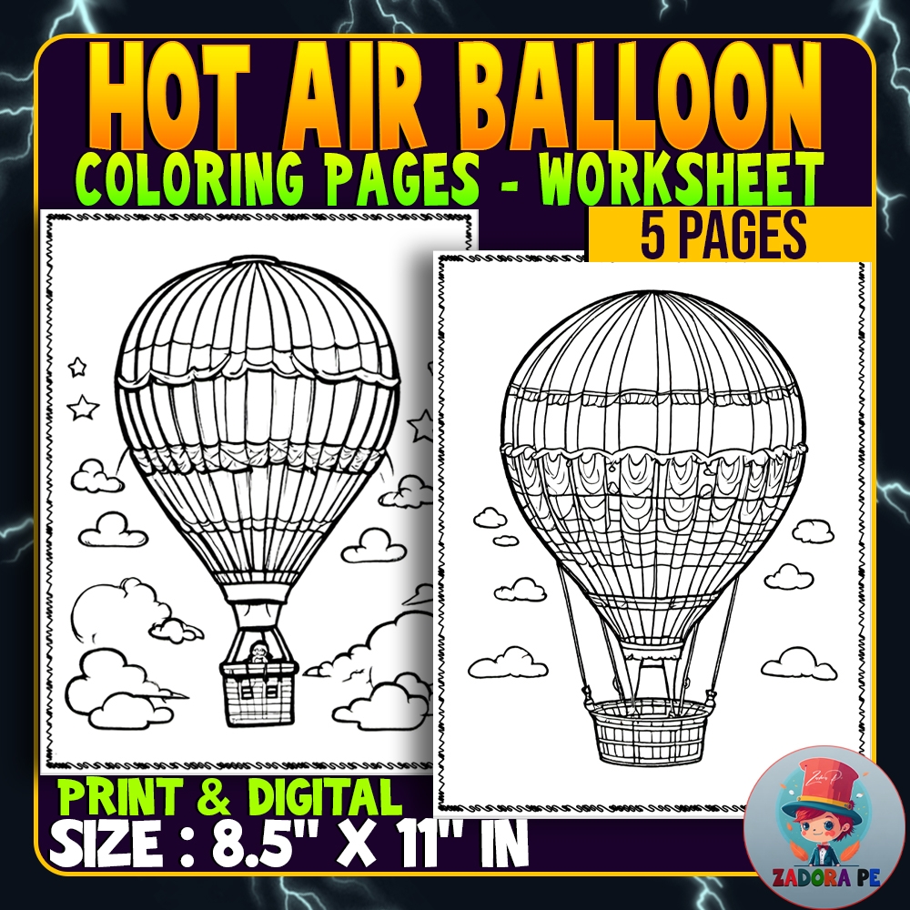 Up Up And Away Hot Air Balloon Adventure Coloring Pages Made By Teachers Up Up And Away Hot Air Balloon Adventure Coloring Pages Made By Teachers