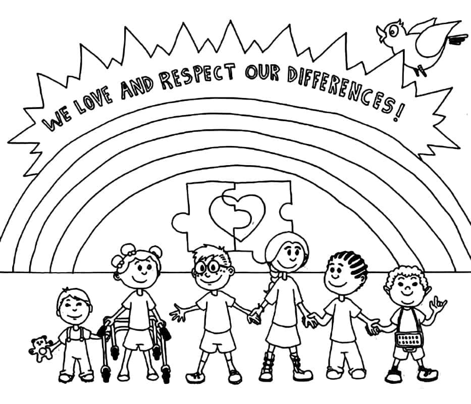 We Love And Respect Our Differences Coloring Page Download Print Or Color Online For Free We Love And Respect Our Differences Coloring Page Download Print Or Color Online For Free