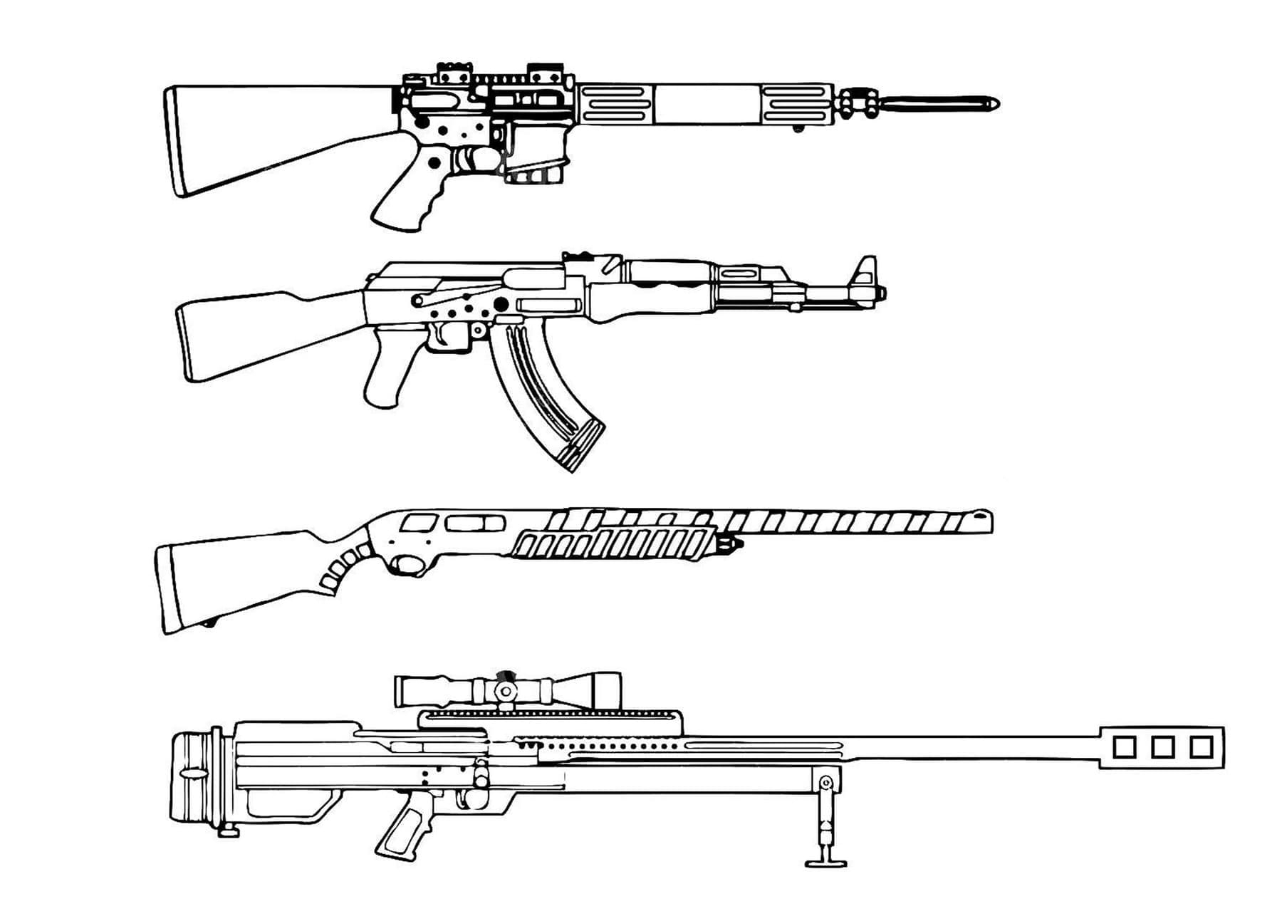 Weapons And Guns Coloring Page Download Print Or Color Online For Free