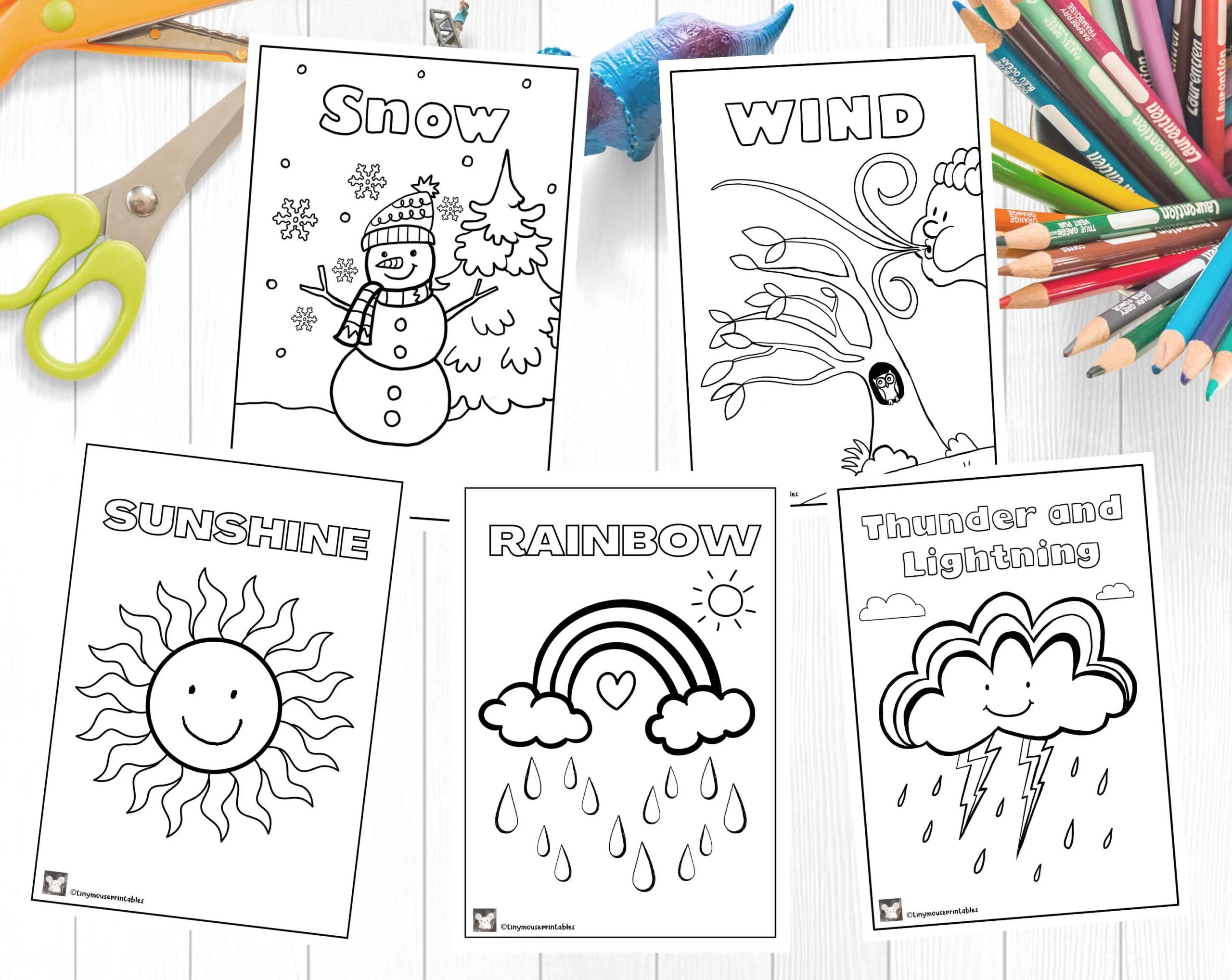 Weather Coloring Pages Daycare Learning Printable Weather Printable Weather Activities Printable DIGITAL Instant Download Etsy UK