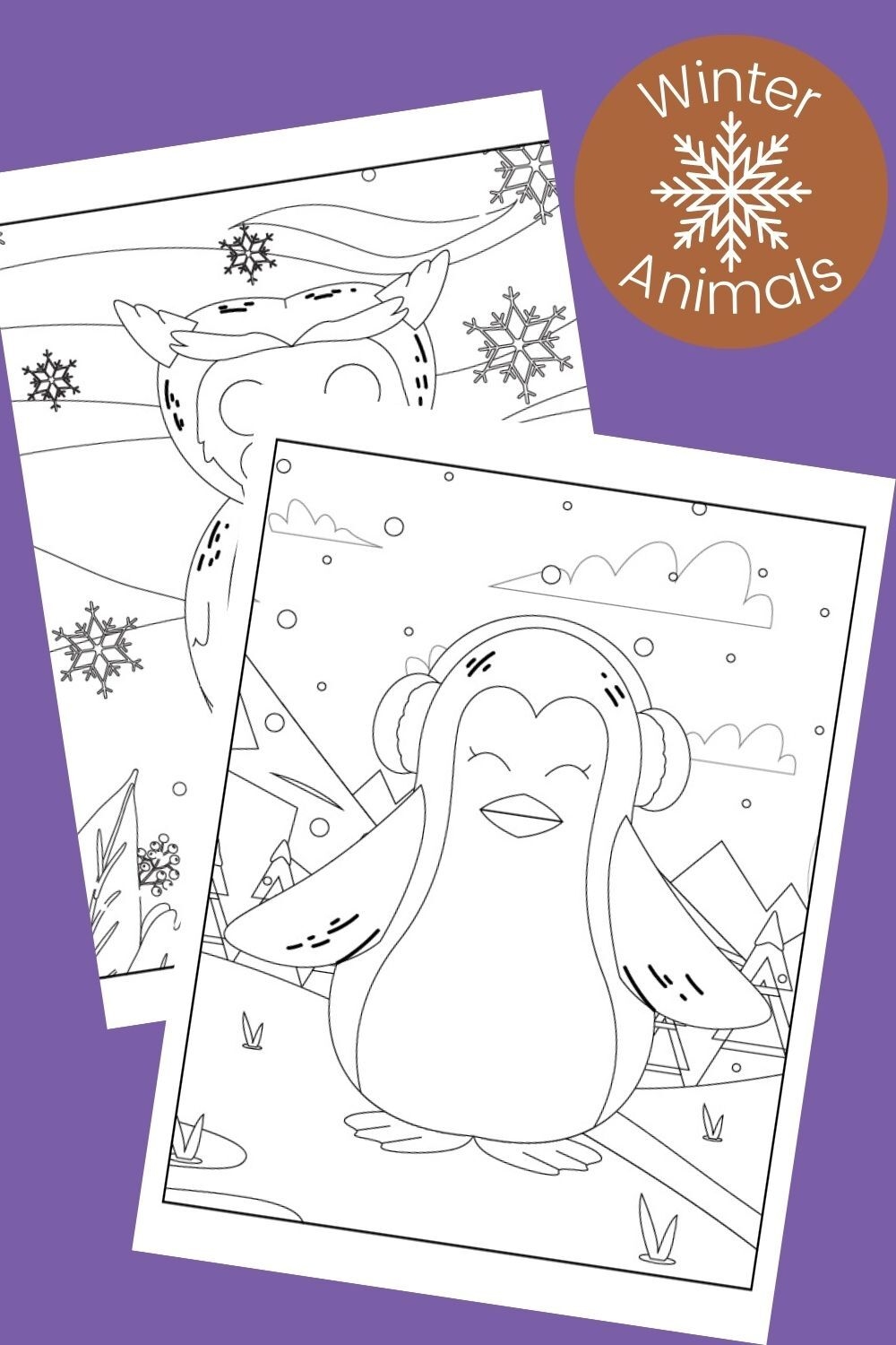 Winter Animals Coloring Pages Printable