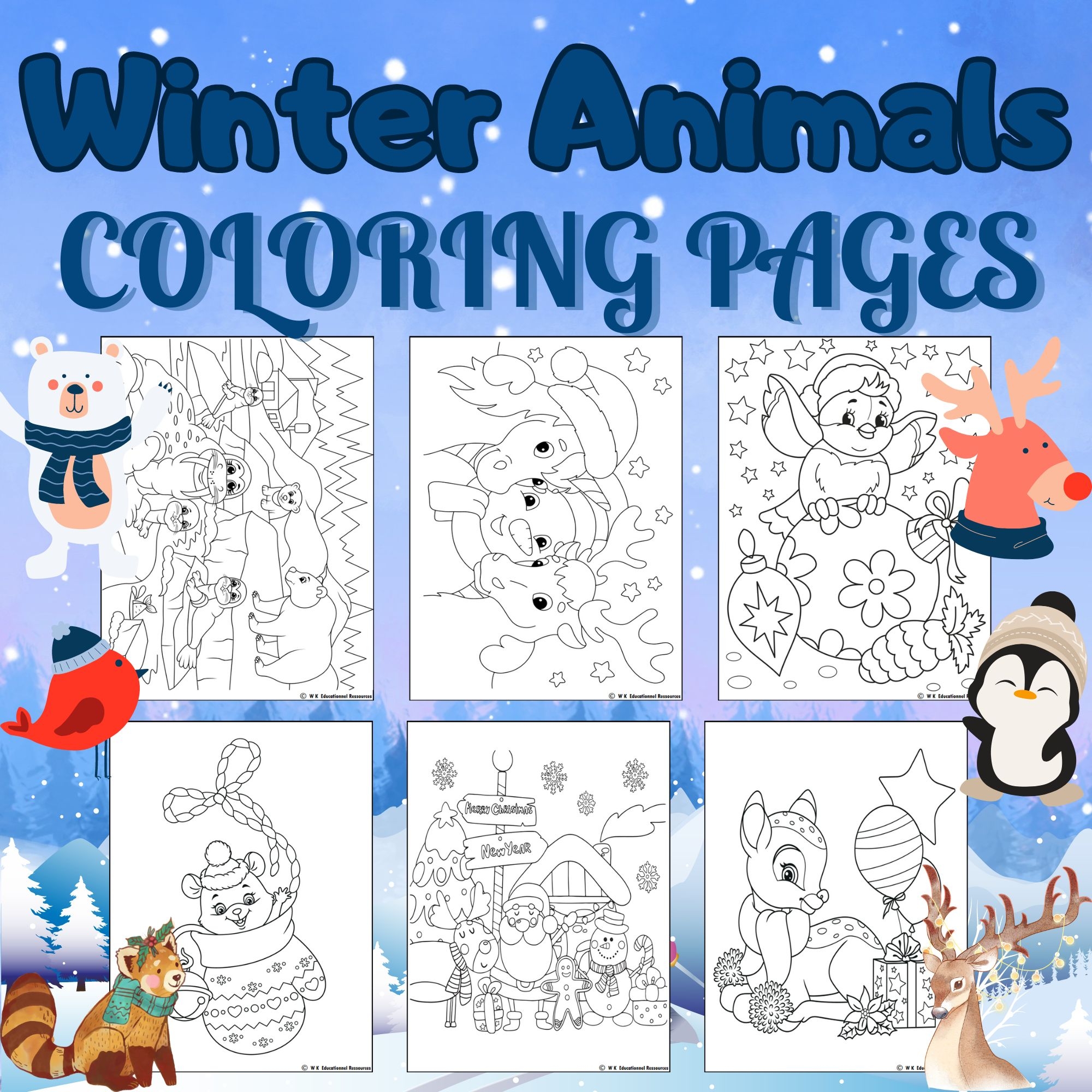 Winter Animals Arctic Coloring Pages Winter Break Fun January Activity Sheet Made By Teachers