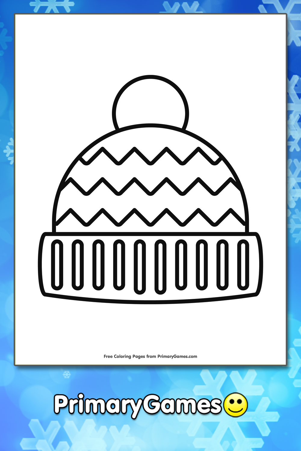 Winter Hat Coloring Page FREE Printable PDF From PrimaryGames