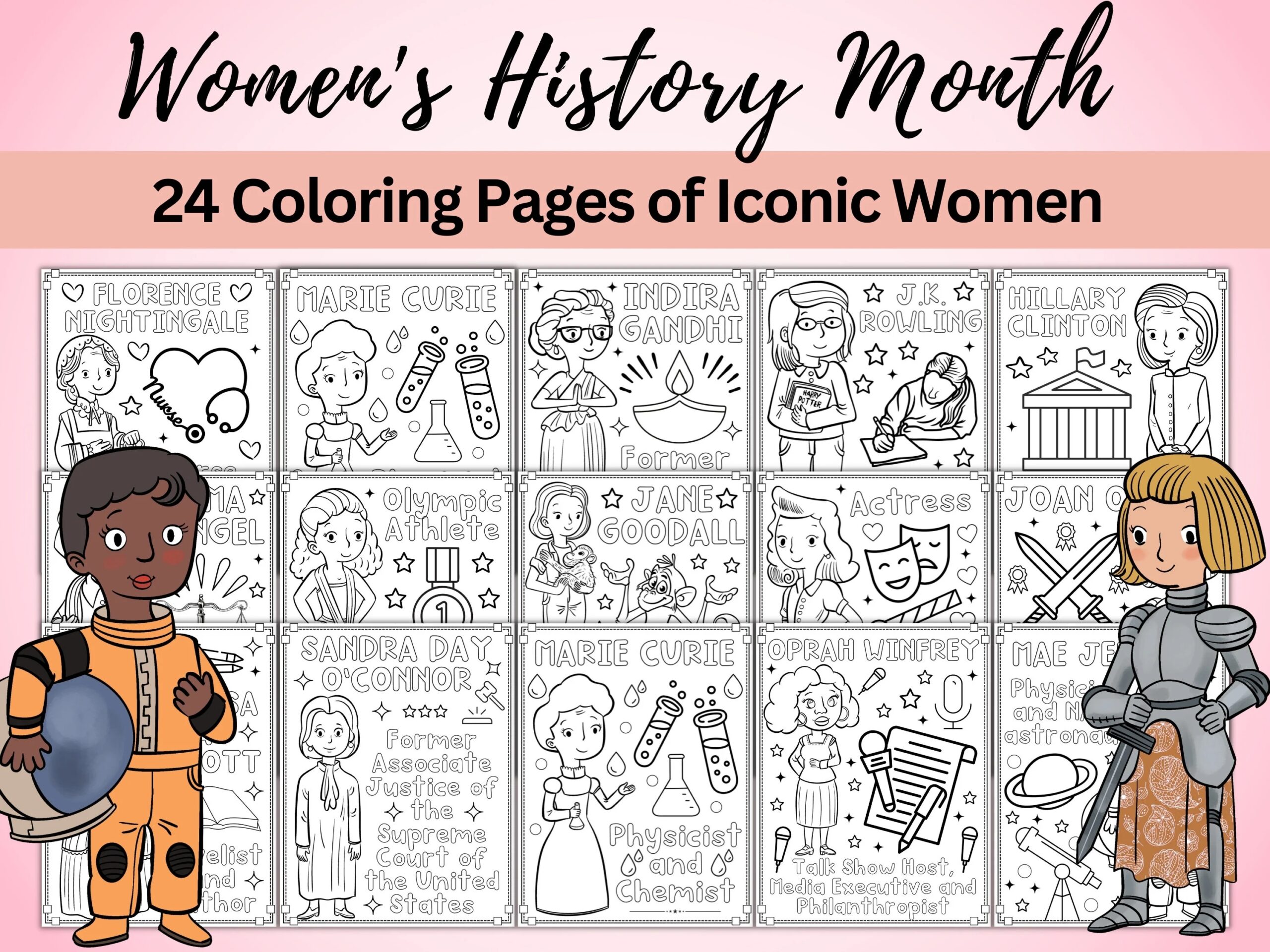 Women's History Month Coloring Pages Free