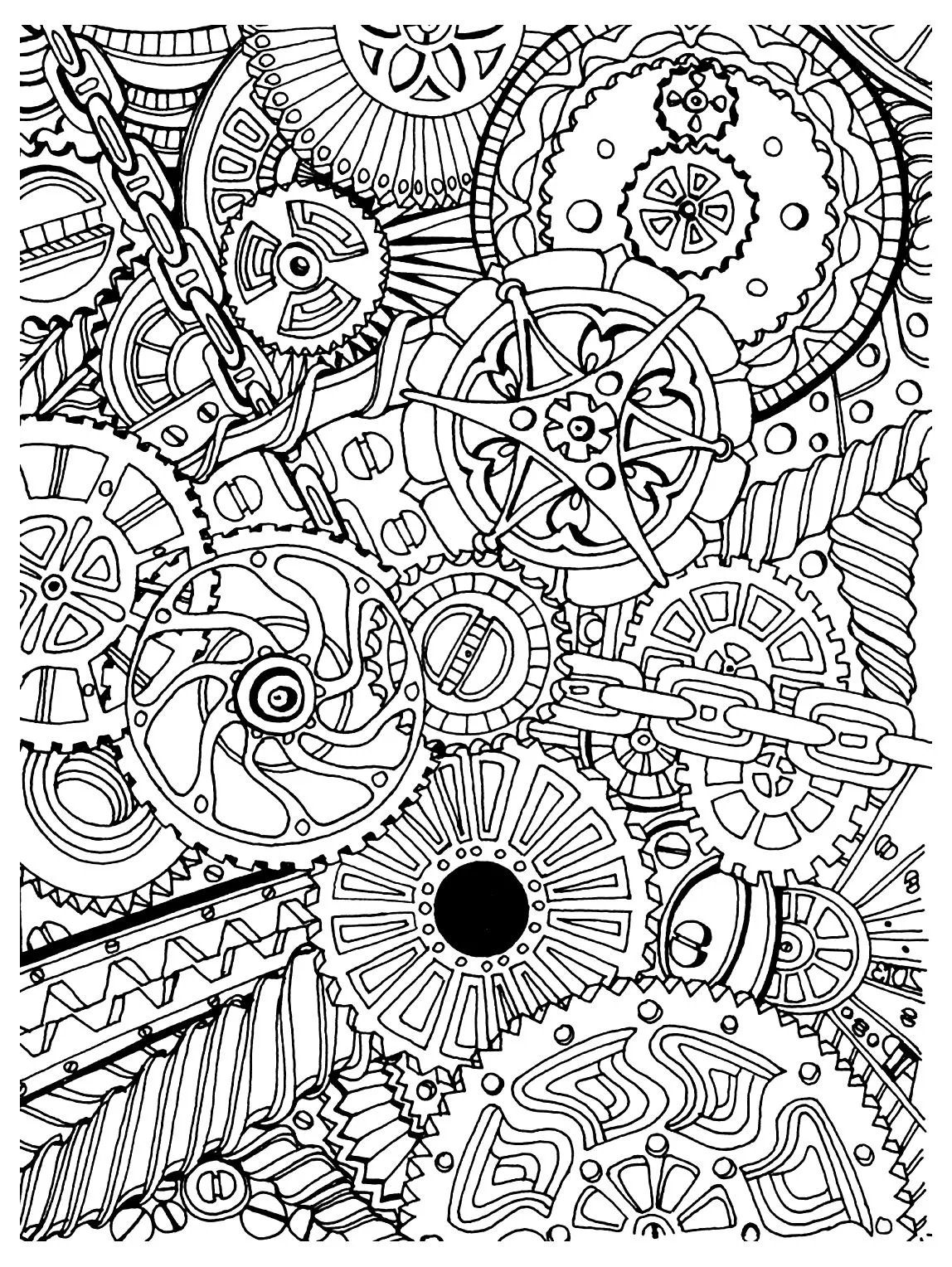 Zen Anti Stress Mechanisms To Print Anti stress Zen Coloring Pages